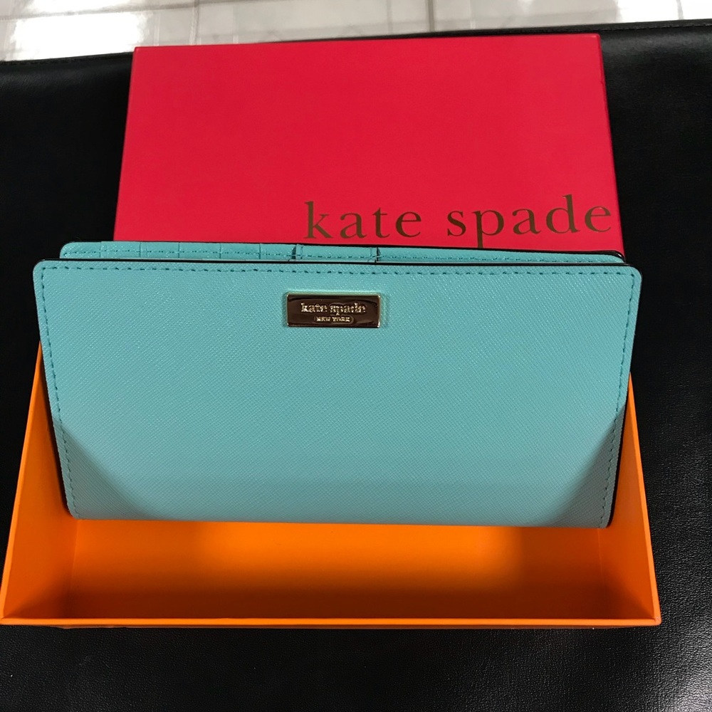 Kate Spade Stacy light aqua wallet